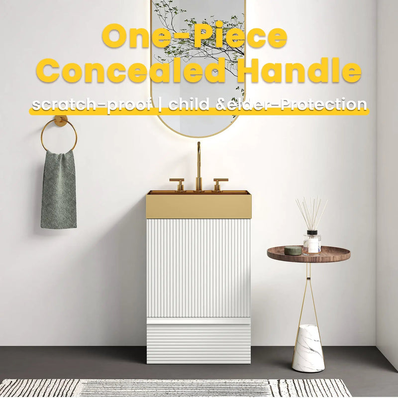 Gada 20" Striped Velvet Bathroom Vanity by HouseOfZazla