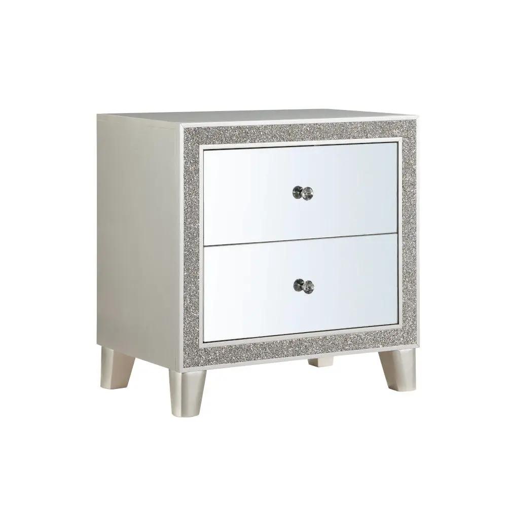 Sliverfluff - Nightstand - Mirrored & Champagne by Unique Piece Furniture