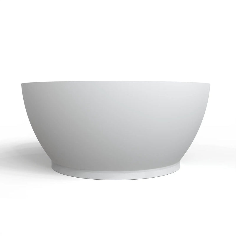 52.7 Inch Round Freestanding Solid Surface Soaking Bathtub by HouseOfZazla