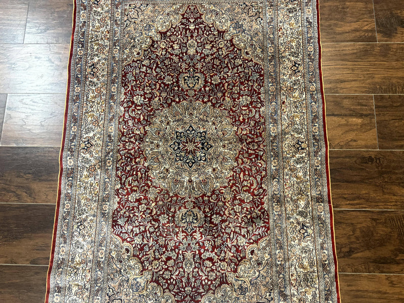 Sino Persian Silk Rug 3x5, Super Fine 440 KPSI, Floral Medallion, Handmade by Jewel Rugs