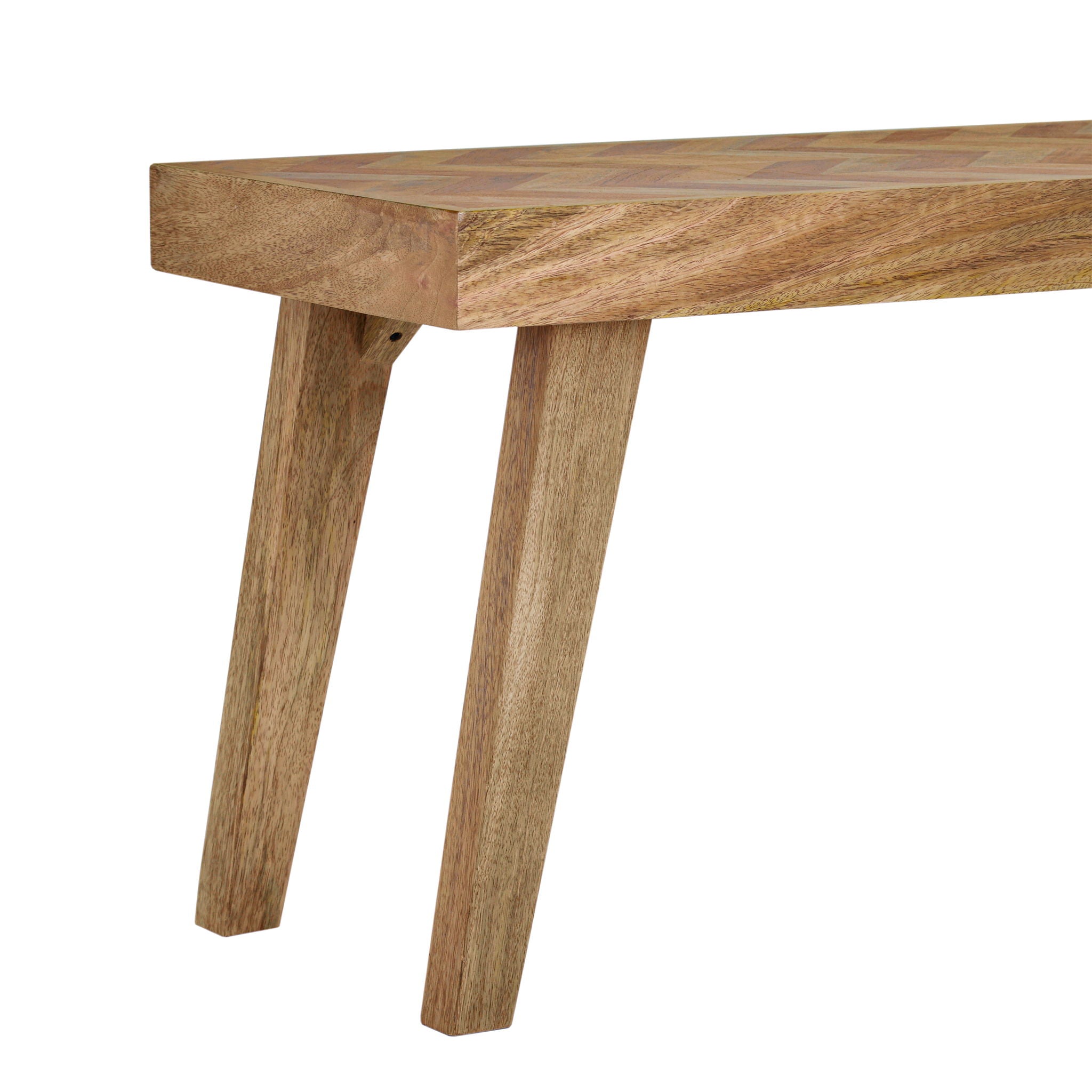 Artisan Handcrafted Mango Wood Bench Rustic Boho Style - Natural by HouseOfZazla