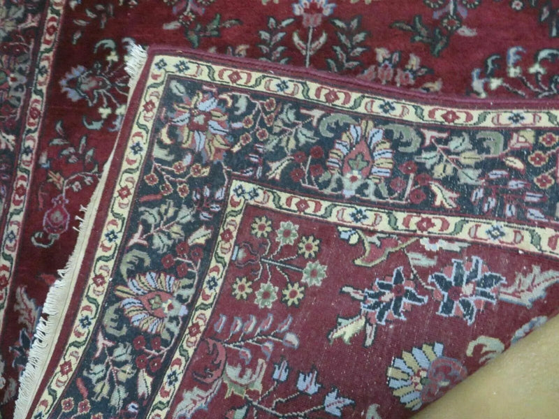 4' X 6' Vintage Handmade Fine India Jaipur Floral Oriental Wool Rug Red Nice by Jewel Rugs