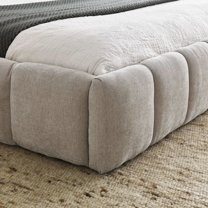 Modern Platform Bed Frame With Thick Fabric by Unique Piece Furniture