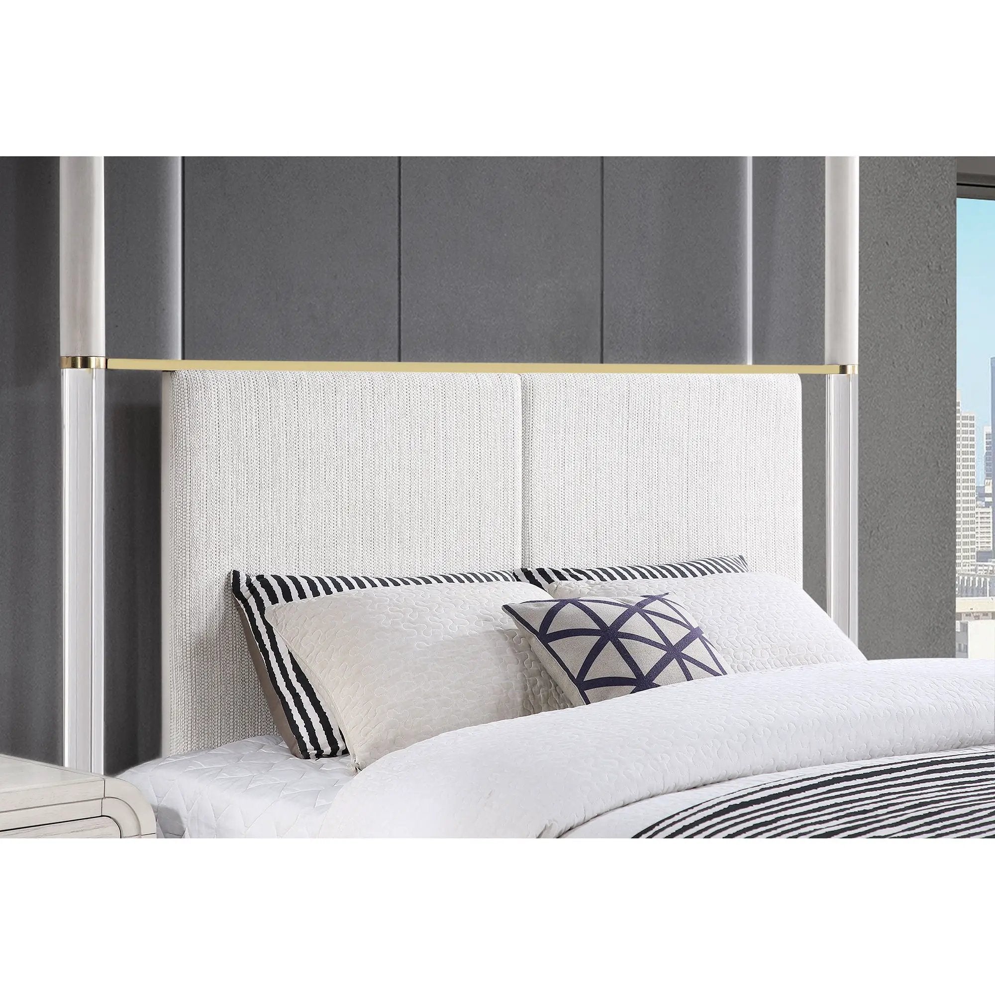 Malco - 4 Post Bed With Upholstered Headboard by Unique Piece Furniture