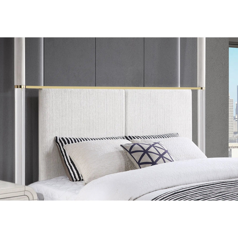 Malco - 4 Post Bed With Upholstered Headboard by HouseOfZazla