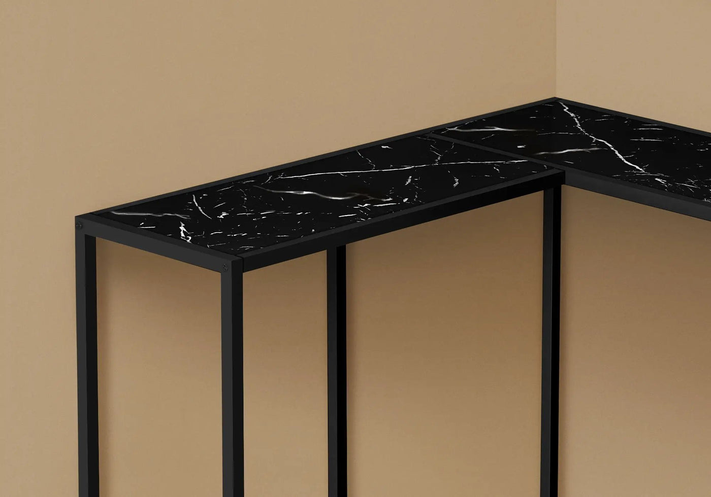 Corner Accent Console Table For Entryway, Unique L-Shaped Design by HouseOfZazla