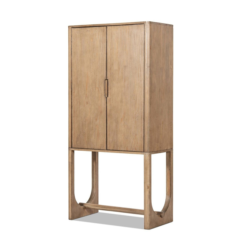 Nolan - Bar Cabinet With Wine Storage - Brown by HouseOfZazla