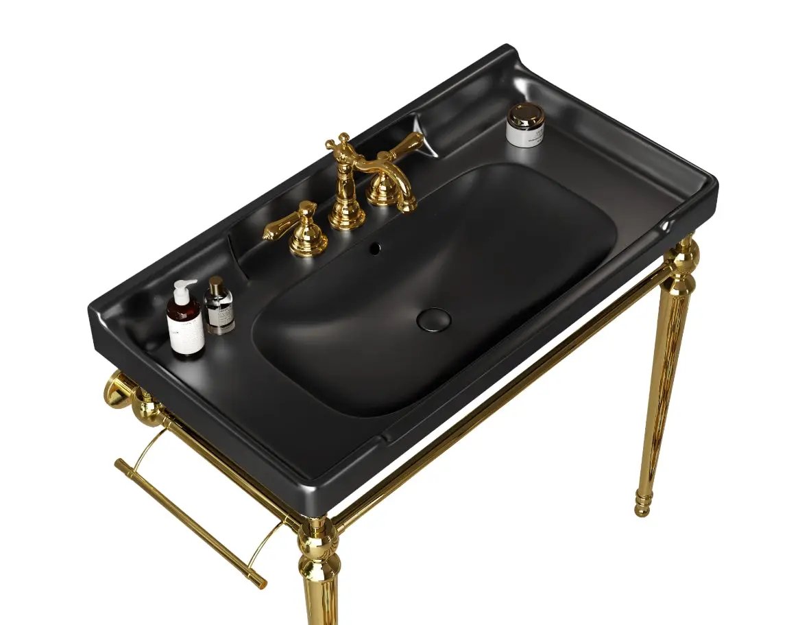 VICI 36" Bathroom Ceramic Basin with 3 Pre-Drilled Holes by HouseOfZazla