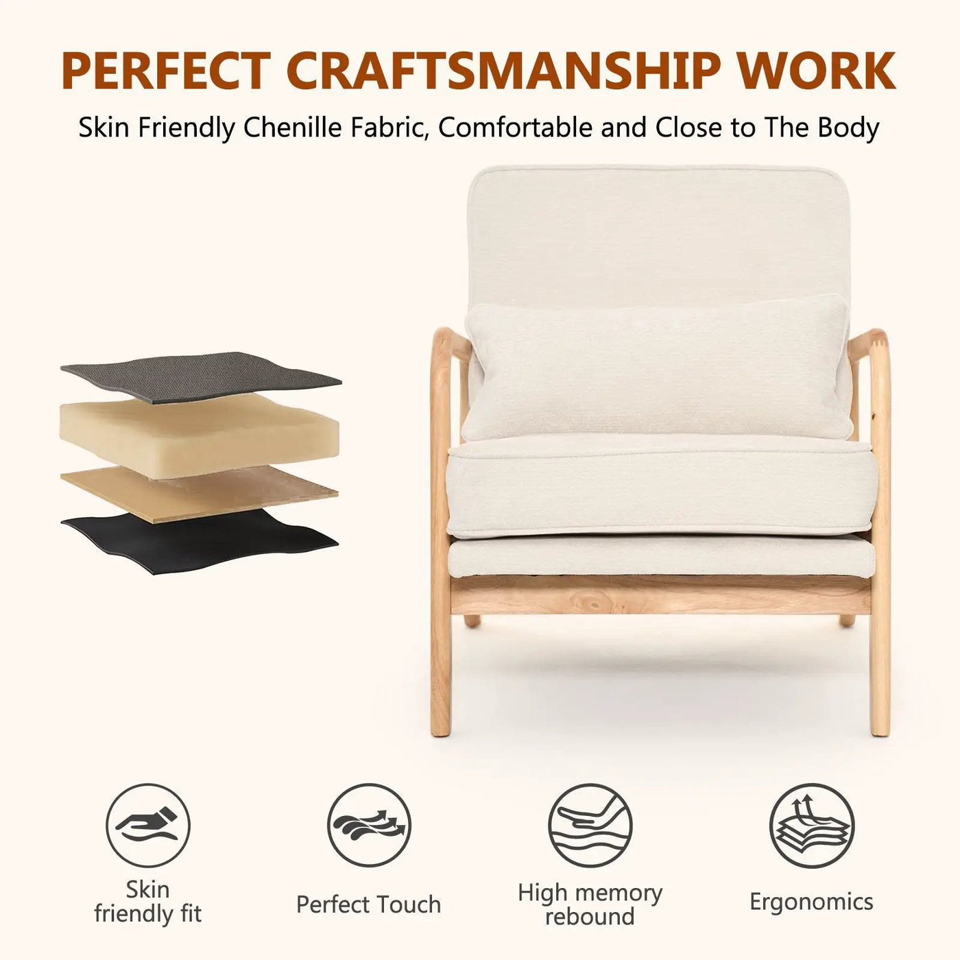 Upholstered Living Room Chair by Unique Piece Furniture