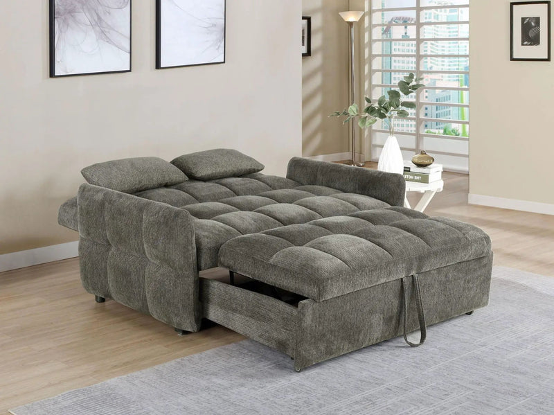 Cotswold Upholstered Convertible Sleeper Sofa Bed Dark Grey by Unique Piece Furniture