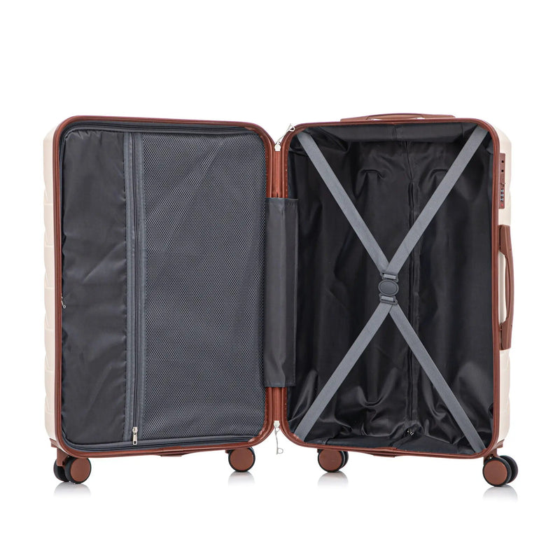 3 Pieces Set 20" / 24" / 28" Spinner Wheel Luggage With Combination Lock by HouseOfZazla