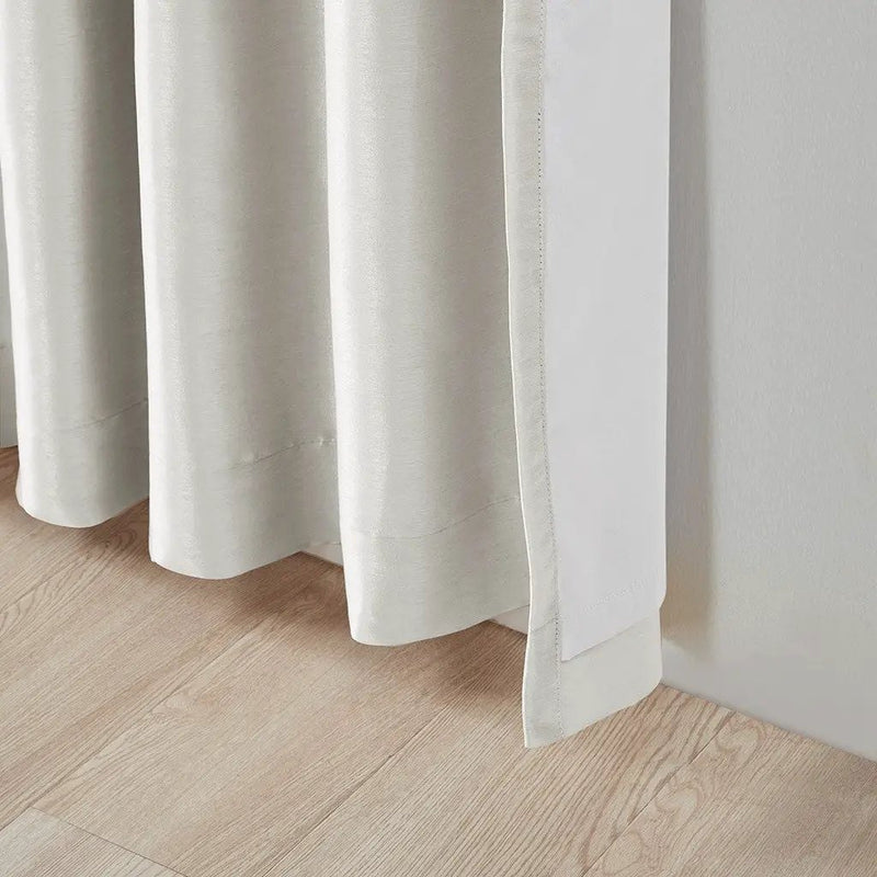 Twist Tab Total Blackout Window Curtain Panel White 50x95 by HouseOfZazla