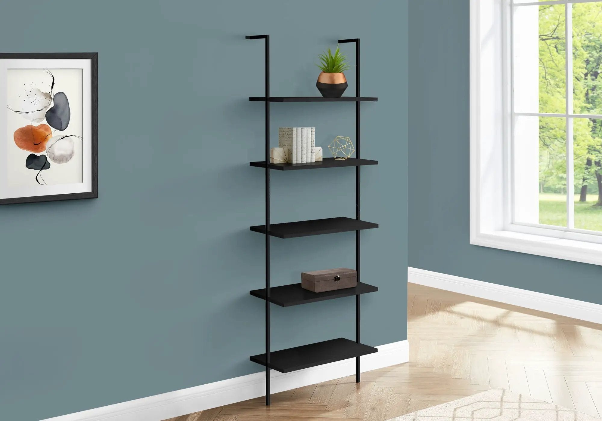 Etagere Bookcase Ladder 5 Tier For Office by Unique Piece Furniture