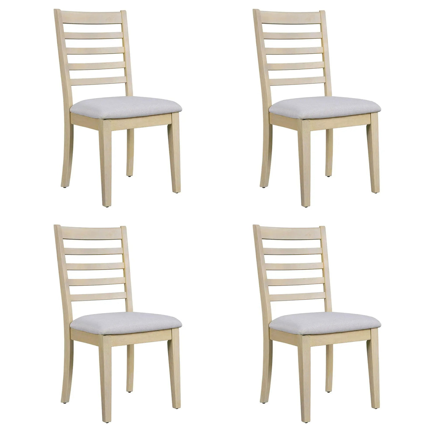 Upholstered Armless Chairs With High Ladder Back by Unique Piece Furniture