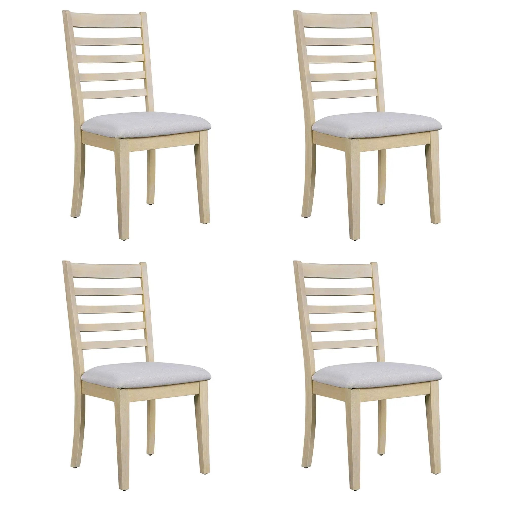 Upholstered Armless Chairs With High Ladder Back by Unique Piece Furniture
