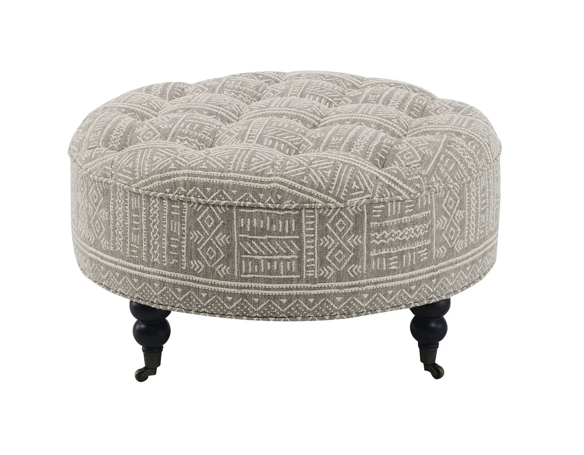 Upendo - Pattern Ottoman With Casters - Multi by Unique Piece Furniture