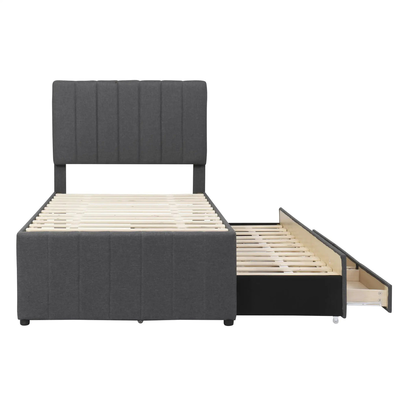 Upholstered Design Platform Bed With Trundle by Unique Piece Furniture