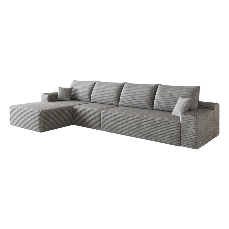 135" Cloud Sectional Couch with L-Shape Chaise by HouseOfZazla