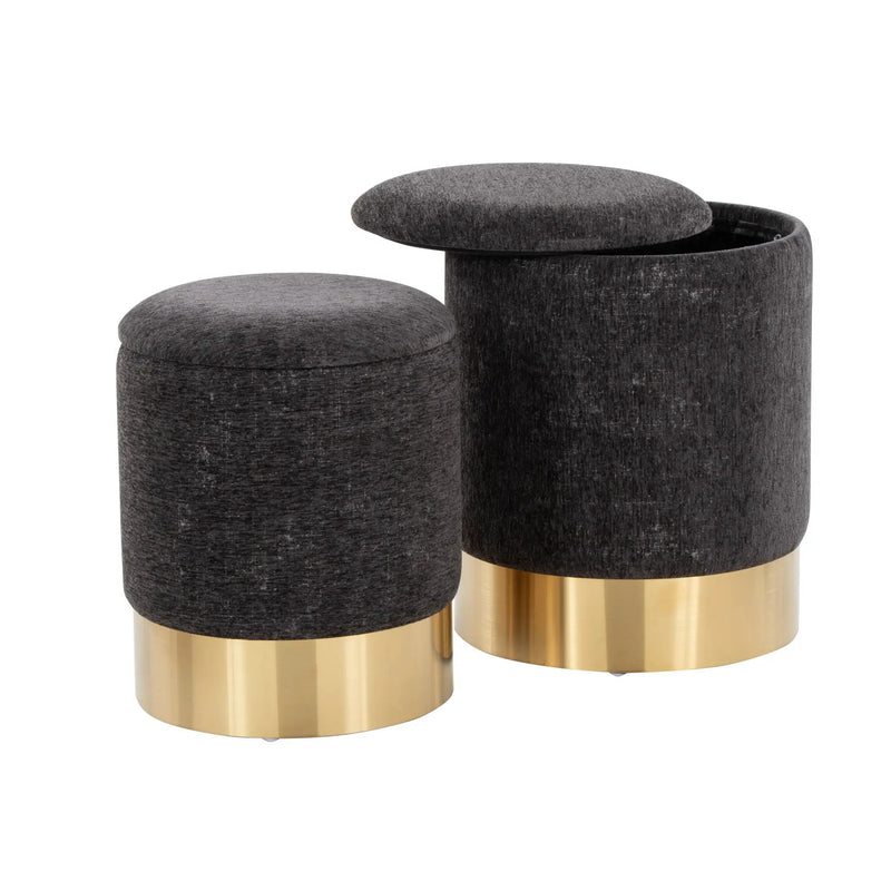 Marla - Contemporary Nesting Ottoman Set by HouseOfZazla