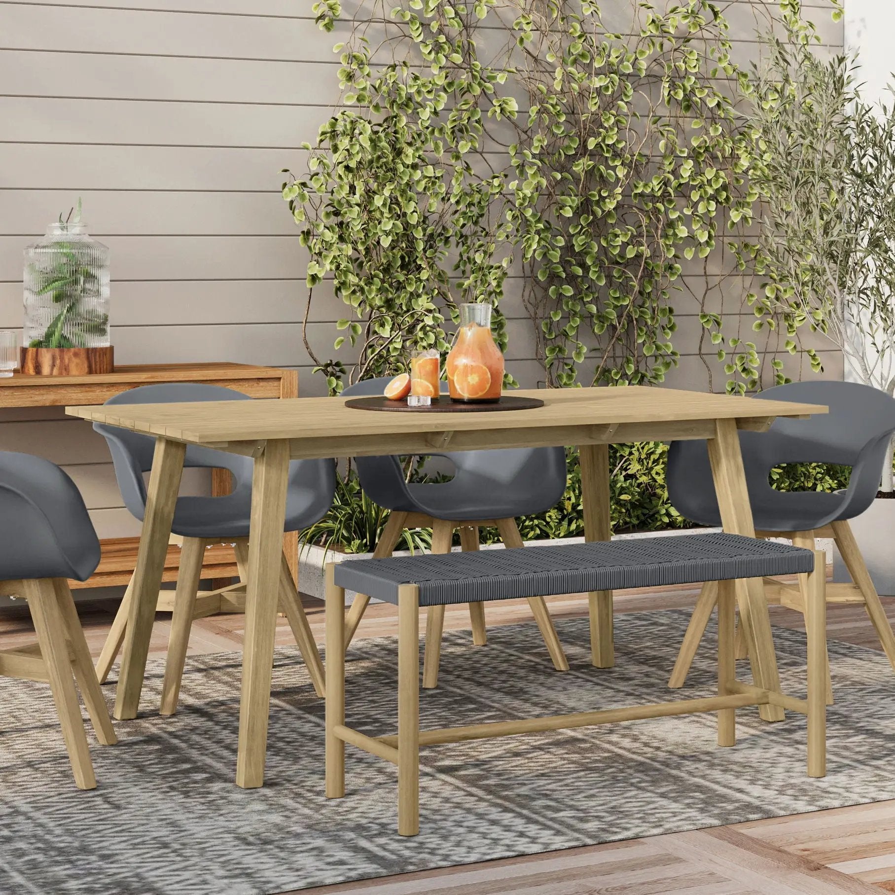 Dahlia - Outdoor Indoor Contemporary Bench by Unique Piece Furniture