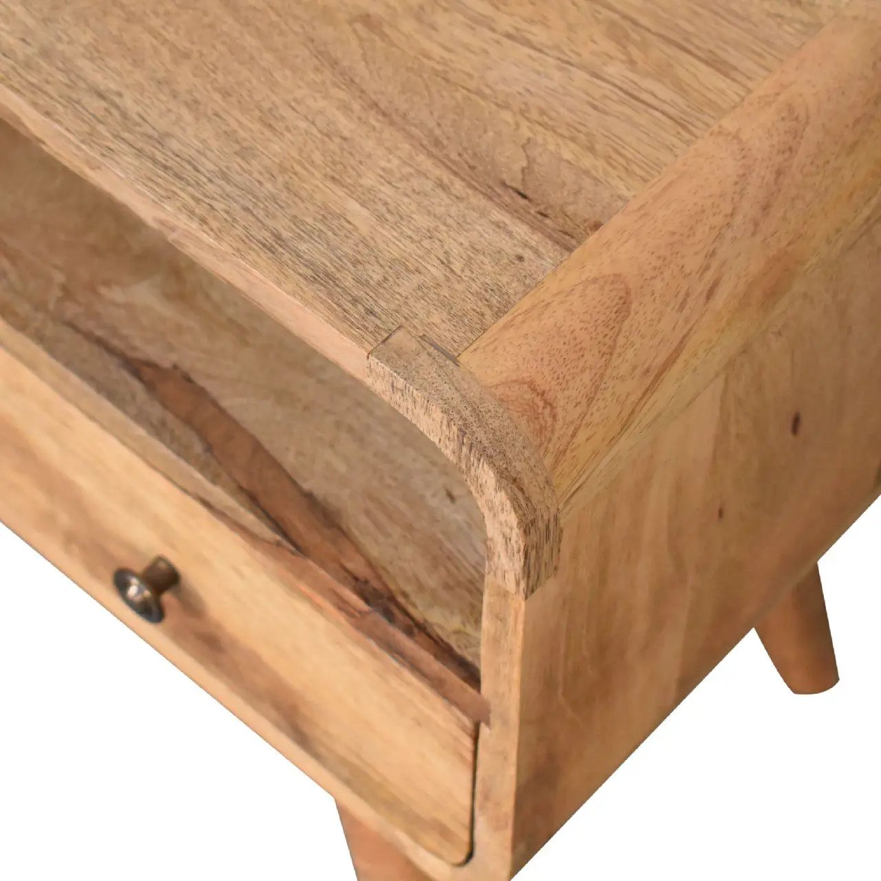 Mini Curved Media Unit - Oak by HouseOfZazla