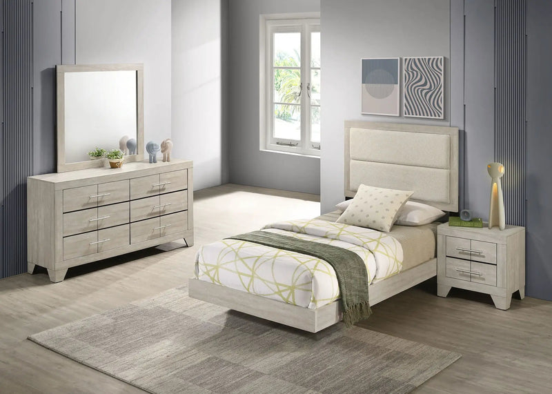 Trenton 4-piece Twin Bedroom Set Rustic Cream by Unique Piece Furniture