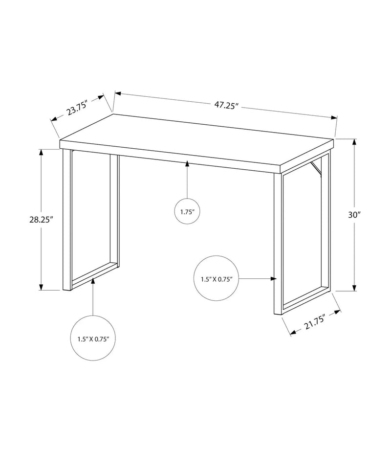 Computer Desk for Home Office, Laptop, Modern Convenient Design by HouseOfZazla
