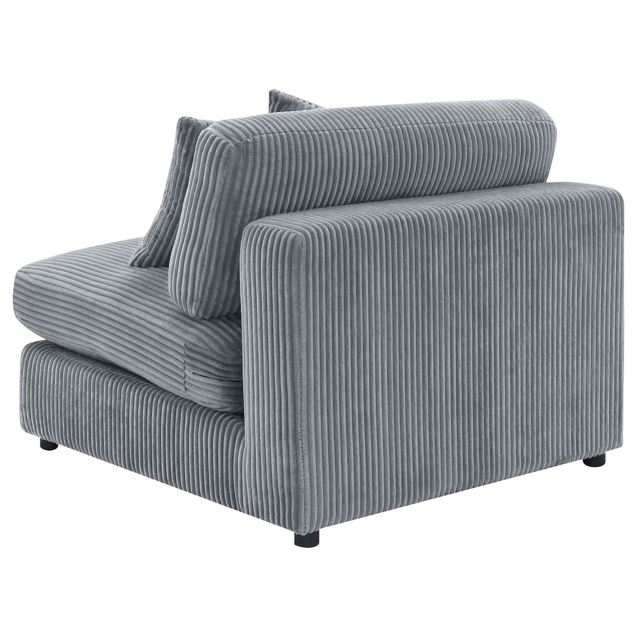 Blaine Upholstered Armless Chair Fog by Unique Piece Furniture
