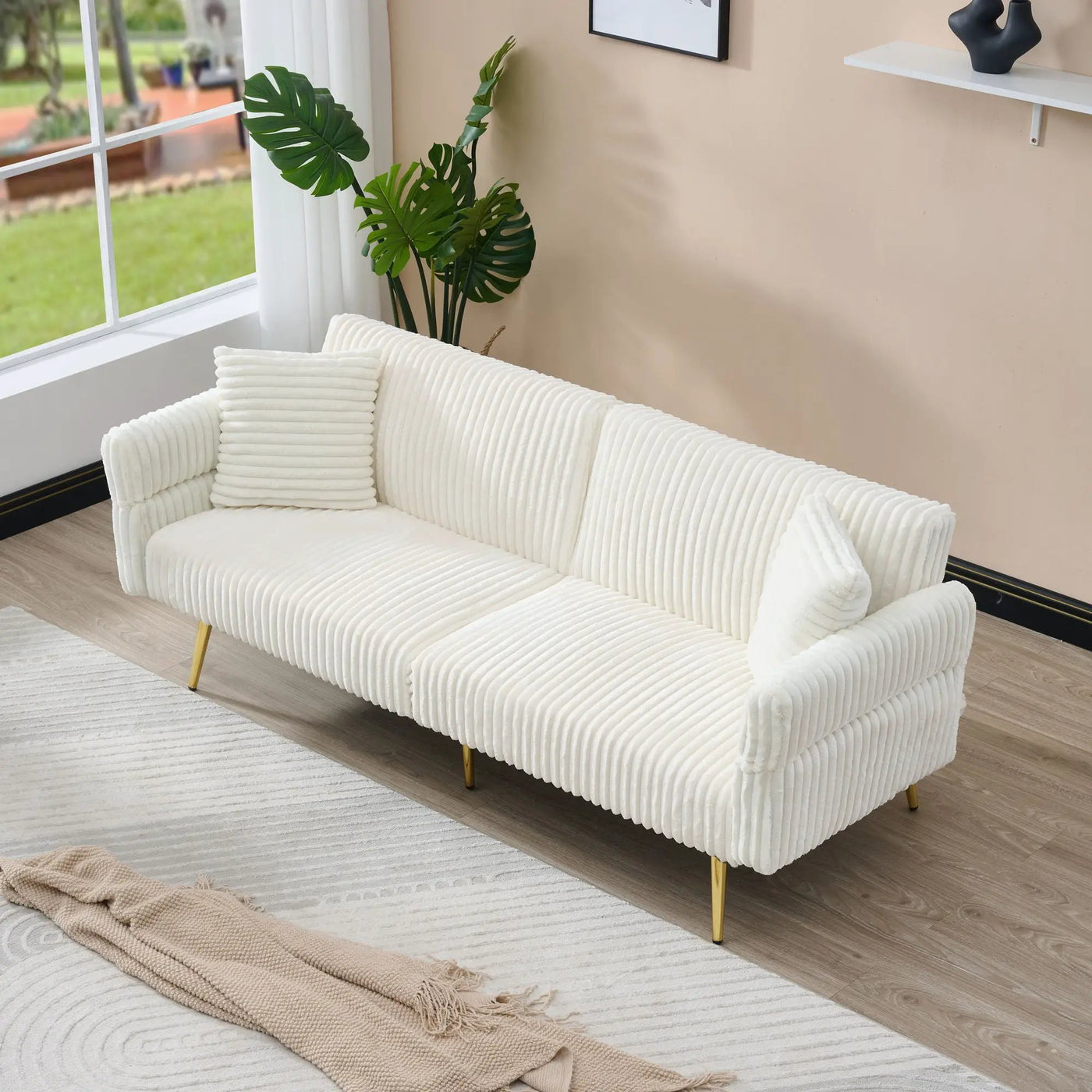 Luxury Foldable Double Sofa Bed With Folding Armrests by Unique Piece Furniture