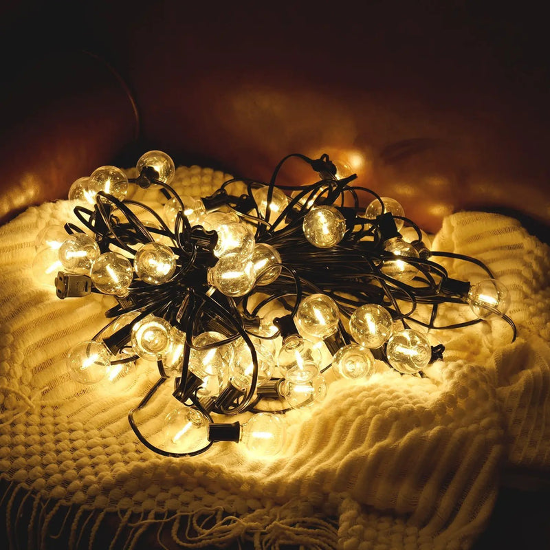 98FT LED Outdoor String Lights with 50 Shatterproof Bulbs by HouseOfZazla