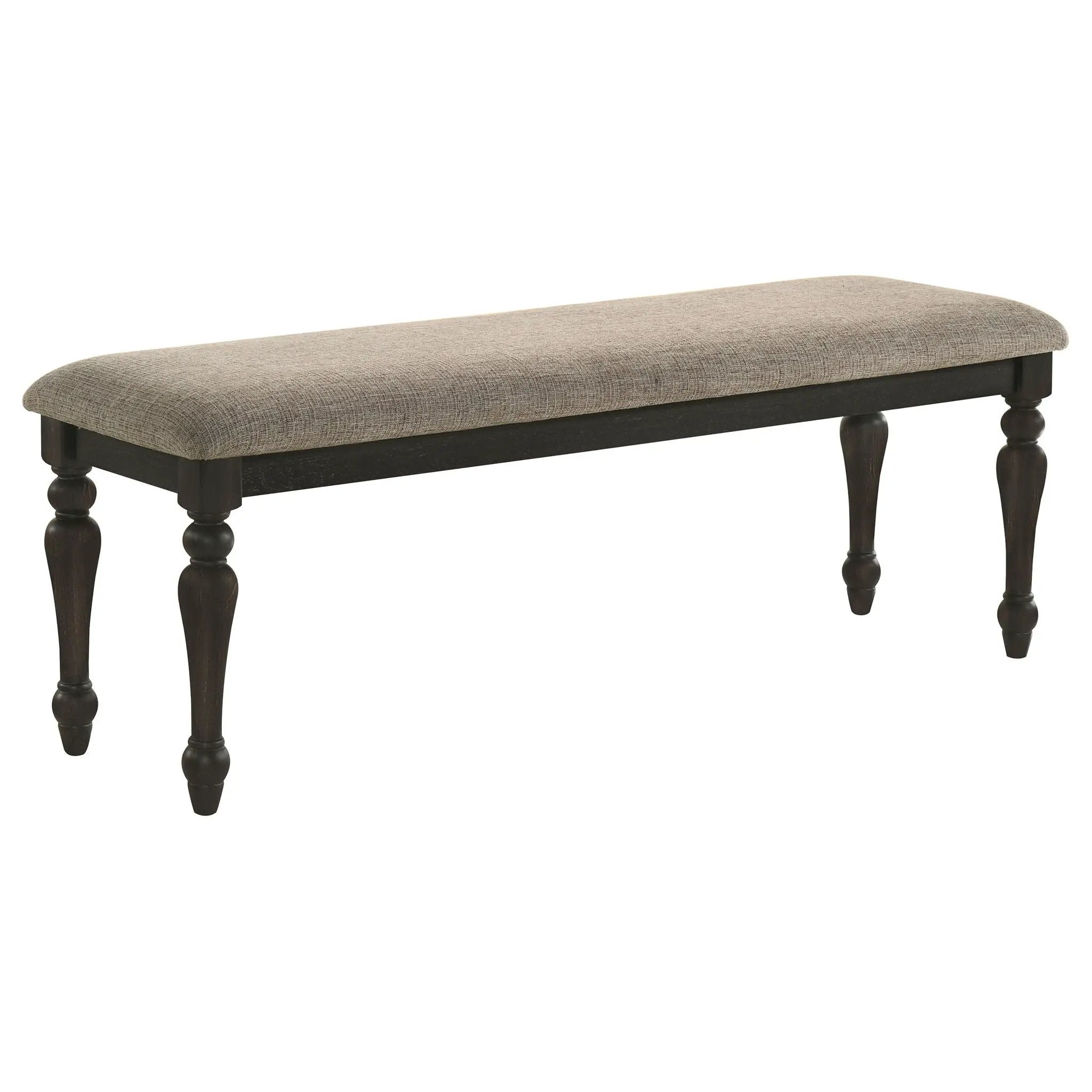 Kavita - Upholstered Dining Bench - Charcoal by HouseOfZazla