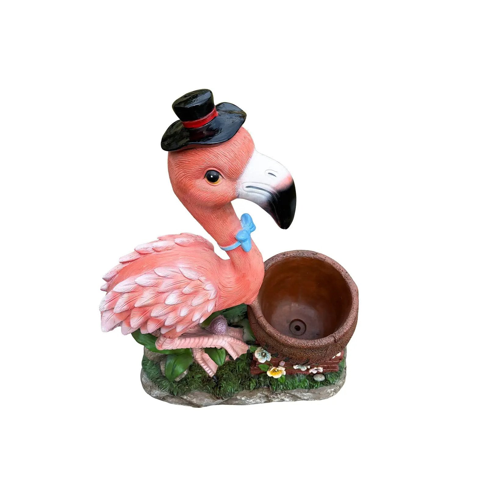 Outdoor Garden Sculpture Flamingo Flower Pot Planter by HouseOfZazla