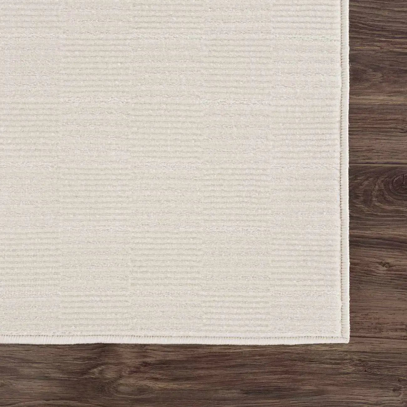 Kazuma Cream Checkered Washable Area Rug by Boutique Rugs