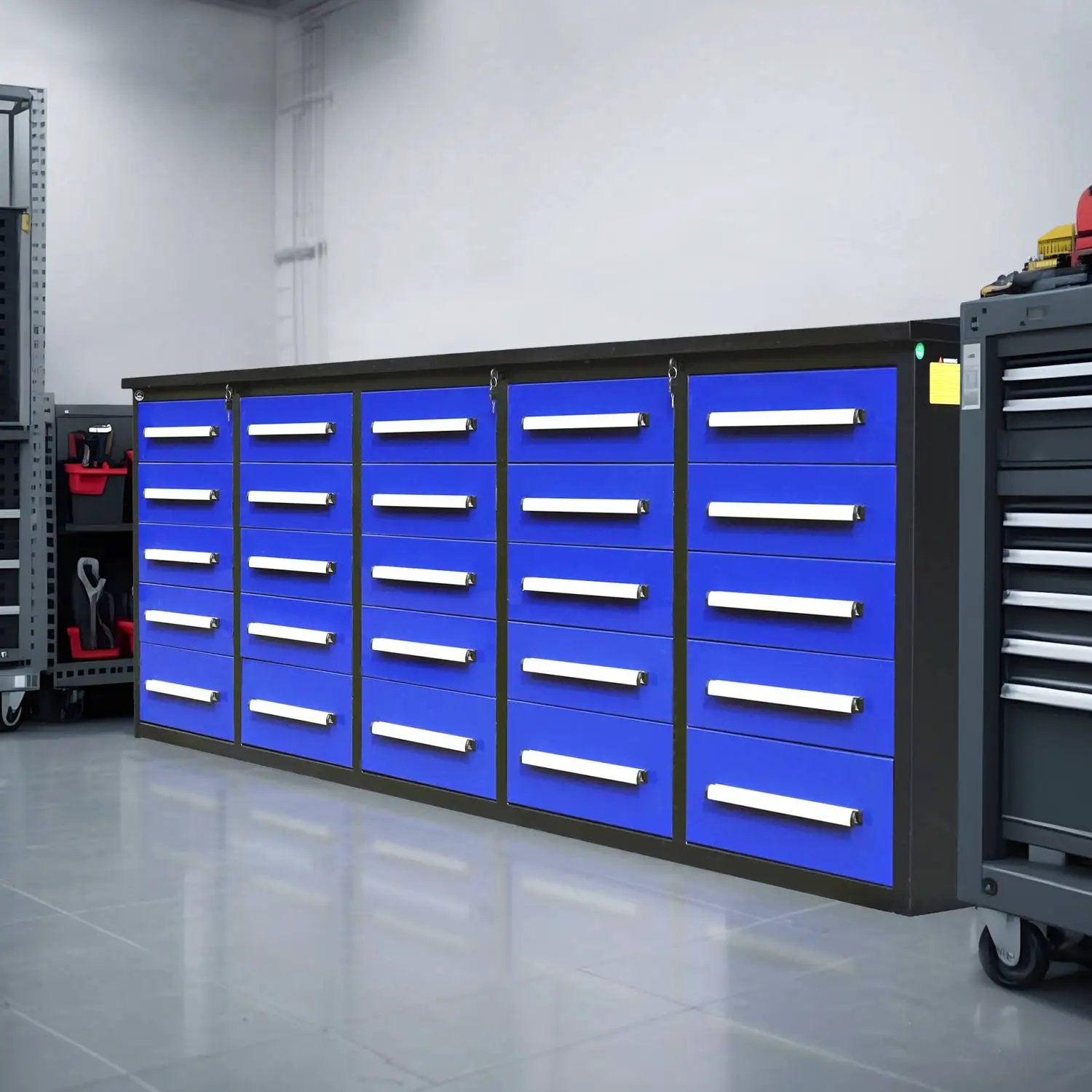 7ft Heavy Duty Garage Workbench Cabinet with 20 Drawers by Chery Industrial