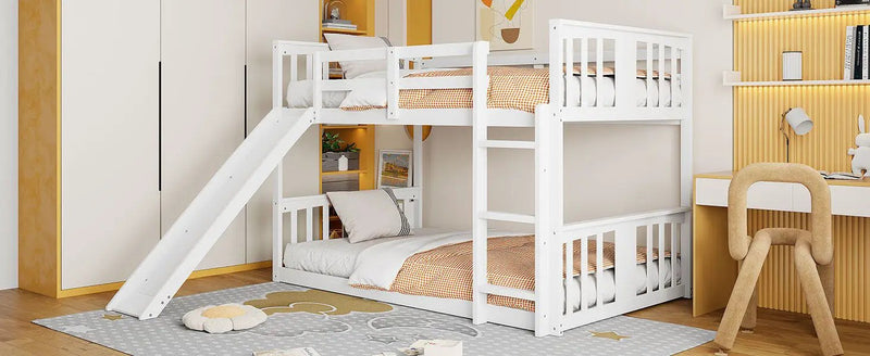 Bunk Bed With Convertible Ladder And Slide