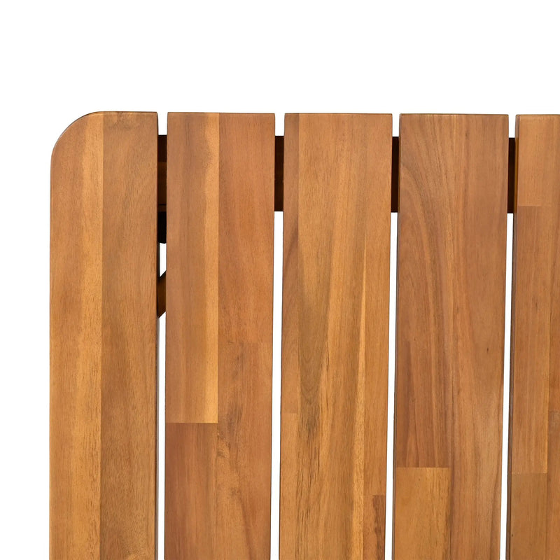 5-Piece Acacia Wood Outdoor Dining Set, Patio Table & Chairs with Removable Cushions by HouseOfZazla