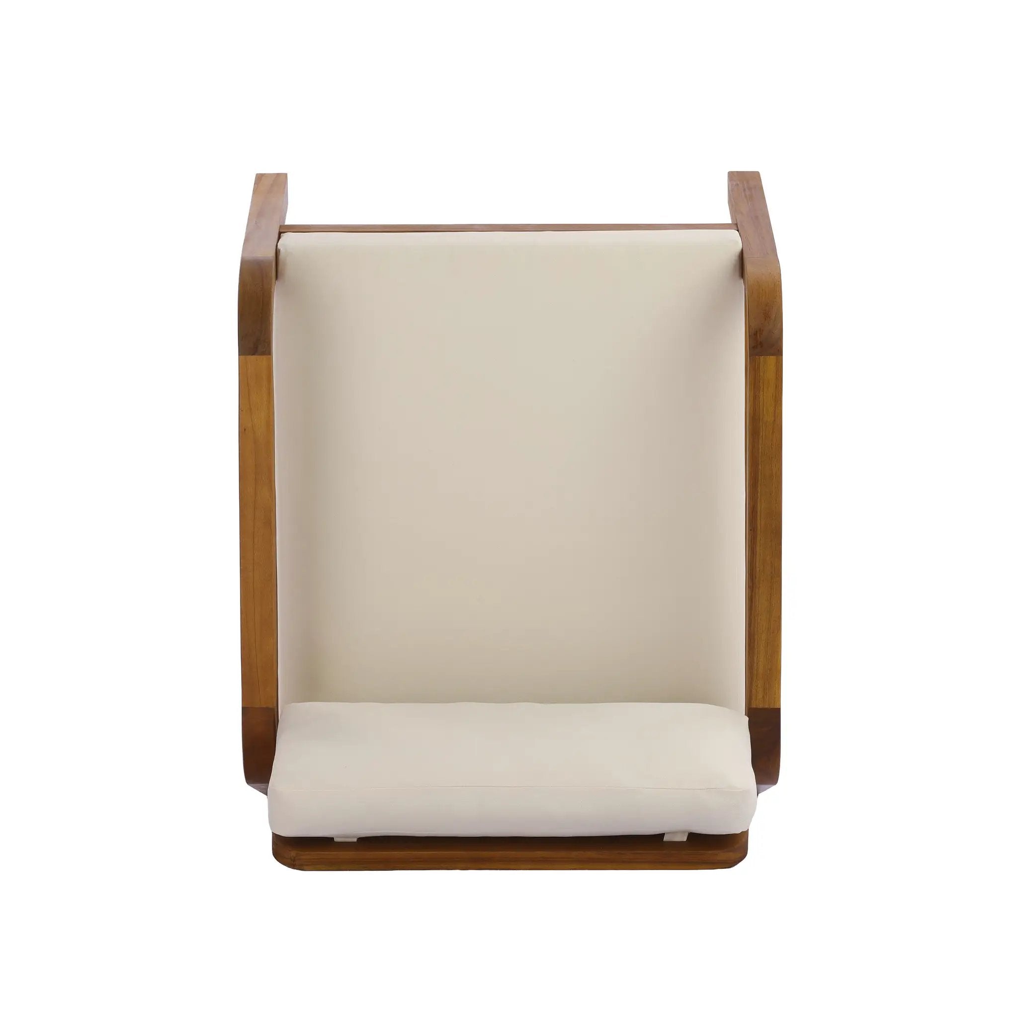 Outdoor Acacia Wood Armchair with Weather-Resistant Cushions by HouseOfZazla