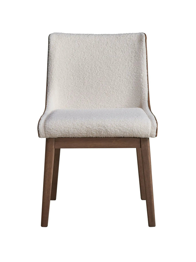 Ginny - Boucle Velvet Side Chair (Set of 2) - Walnut by HouseOfZazla
