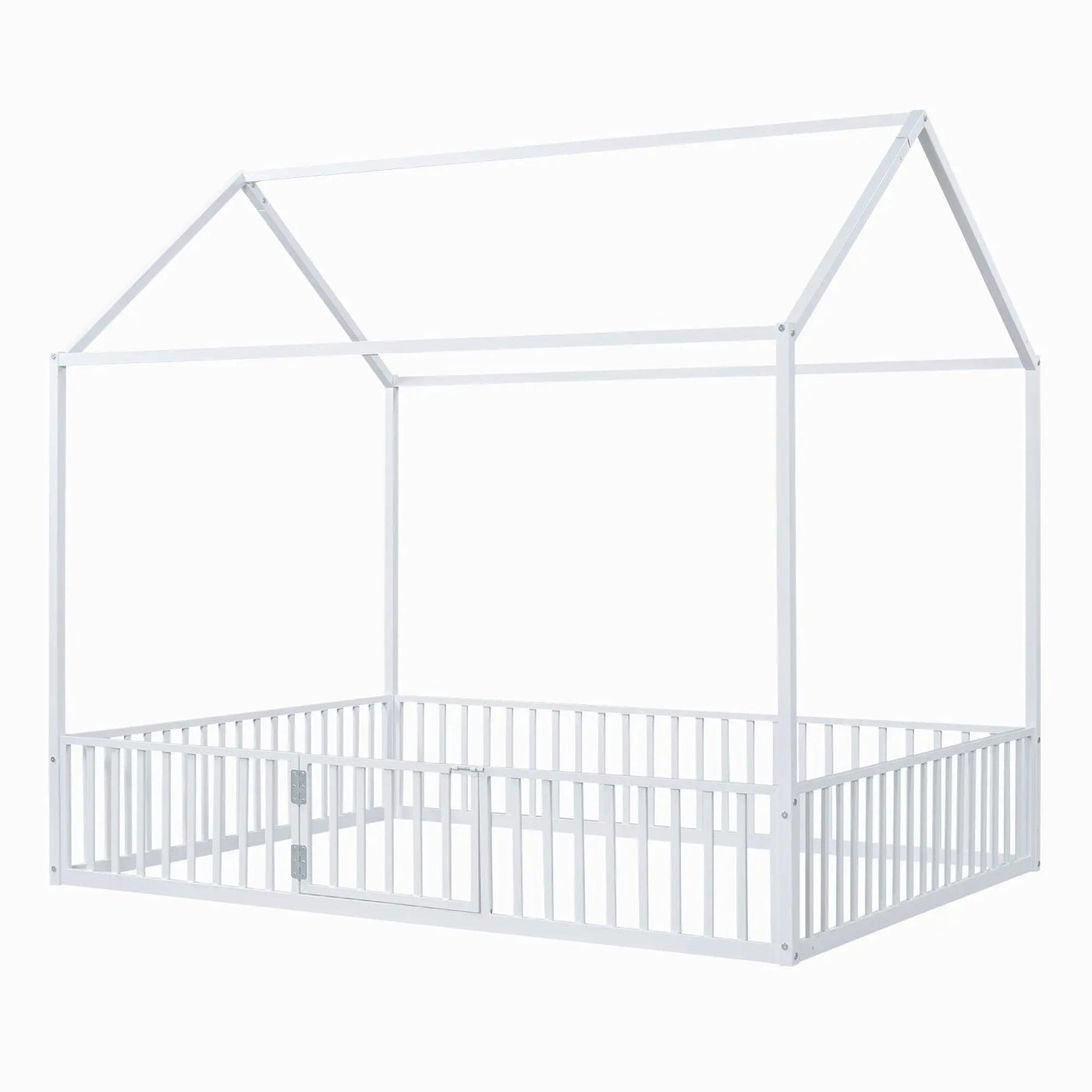 Metal House Bed With Fence And Door by Unique Piece Furniture