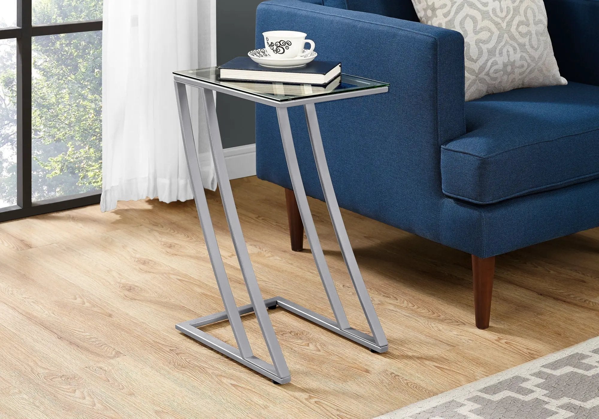 Accent Table C-Shaped with Sturdy Construction by HouseOfZazla