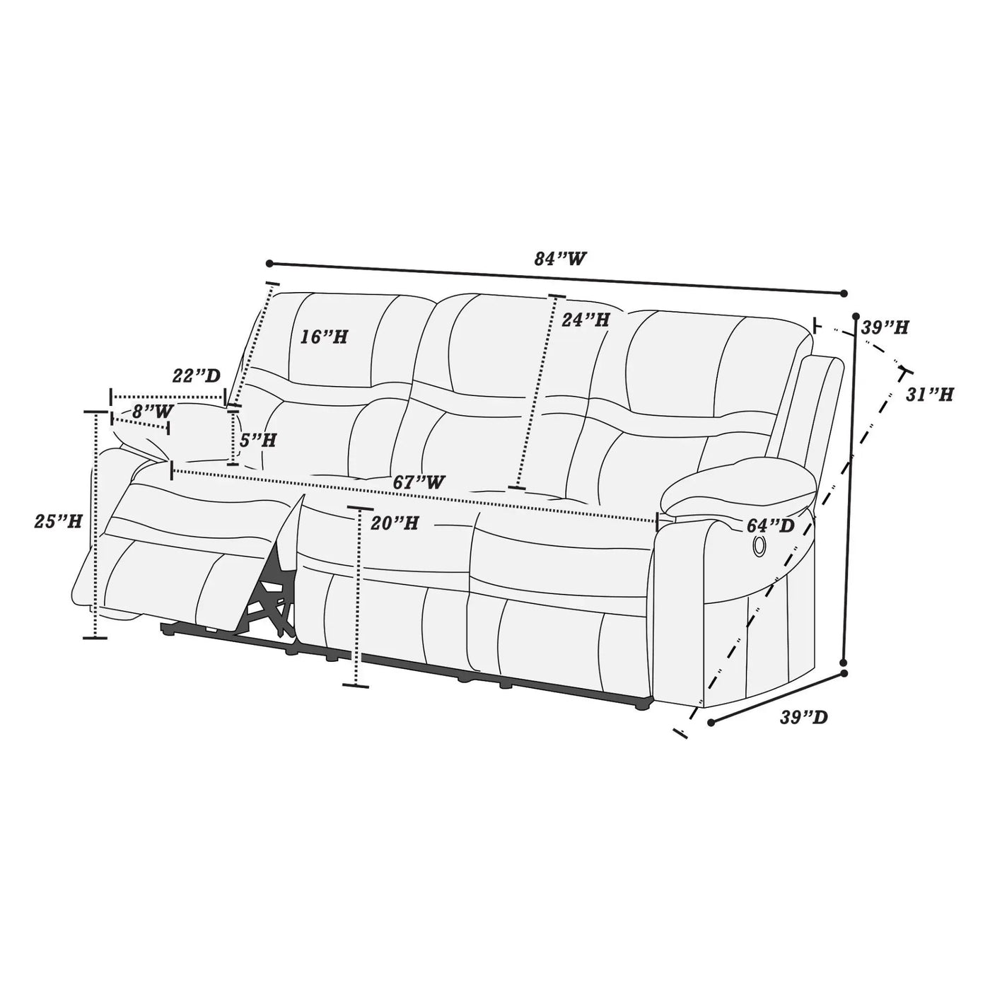 Modern Style Living Room Set With Pillow Arms by HouseOfZazla