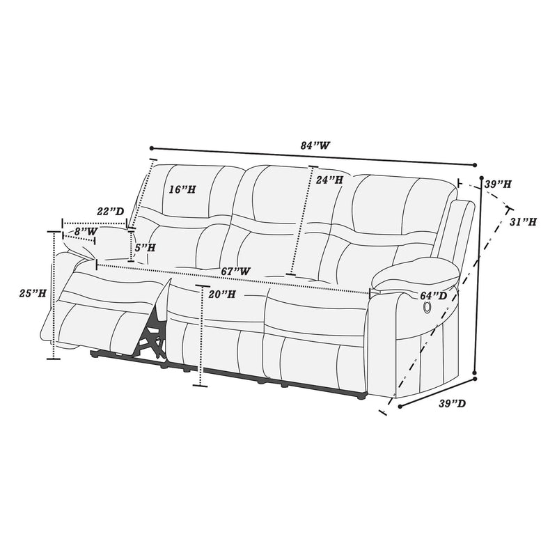 Modern Style Living Room Set With Pillow Arms by HouseOfZazla