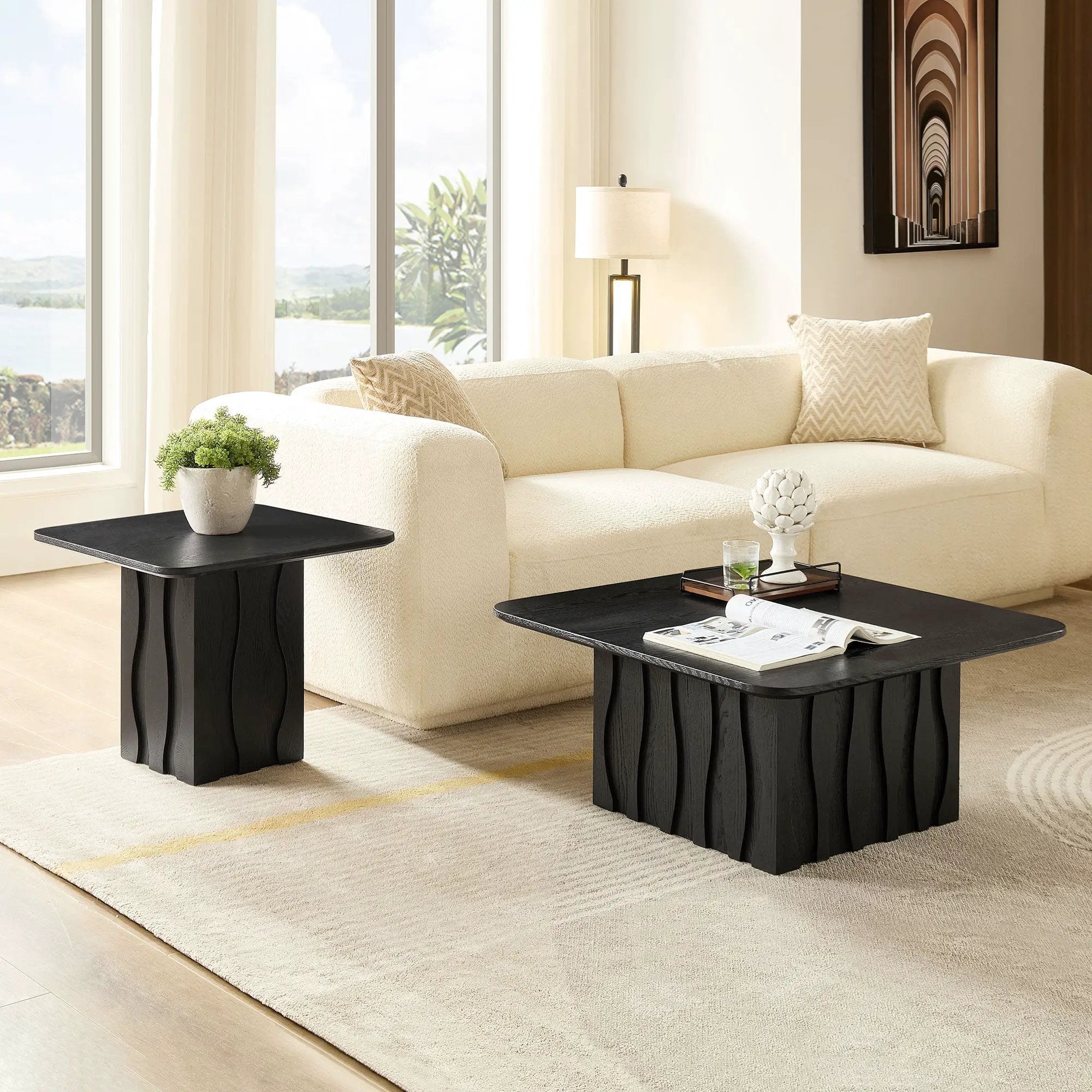 2PCS Nesting Square Coffee Table Set by HouseOfZazla