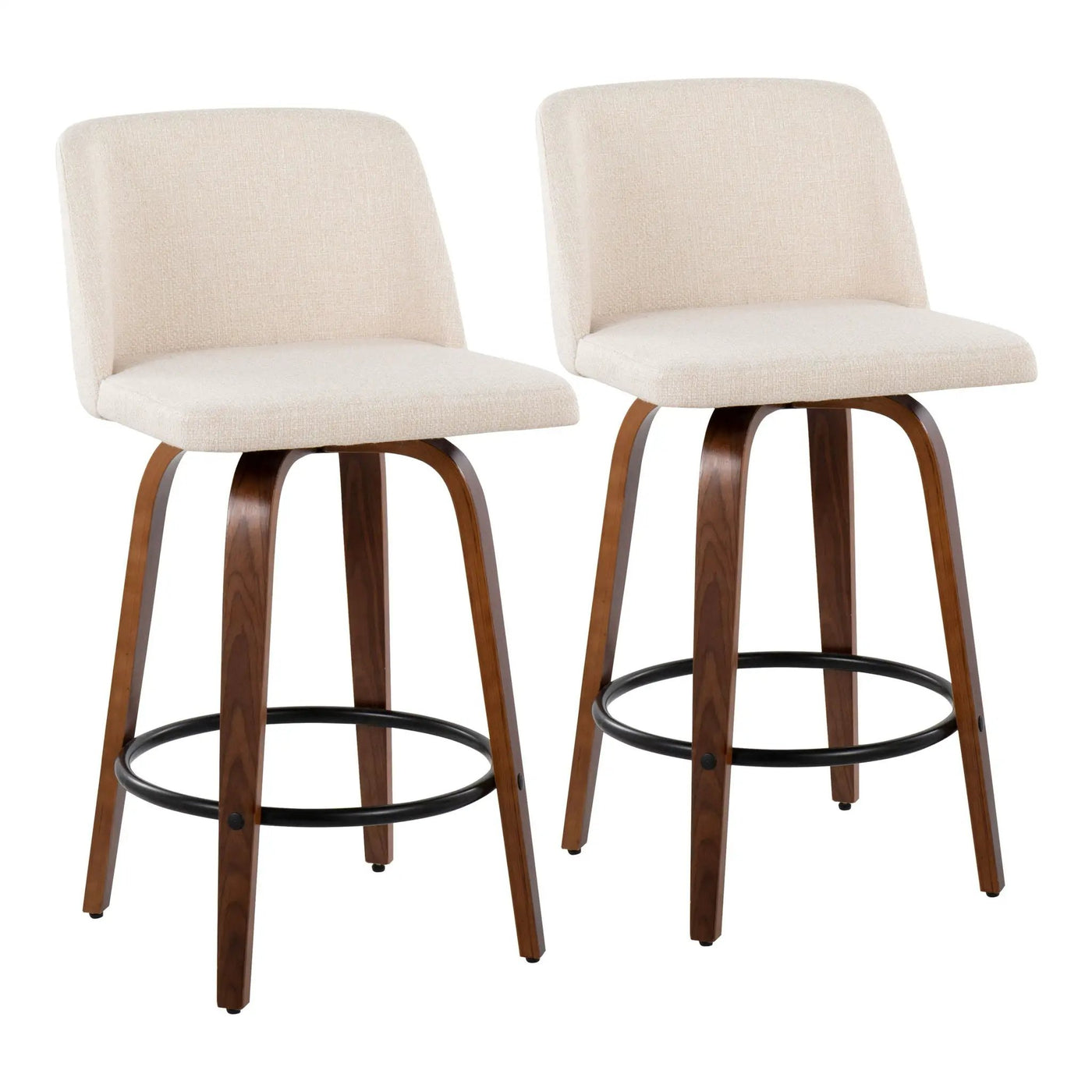 Toriano - Mid Century Modern, Counter Stool (Set of 2) by HouseOfZazla
