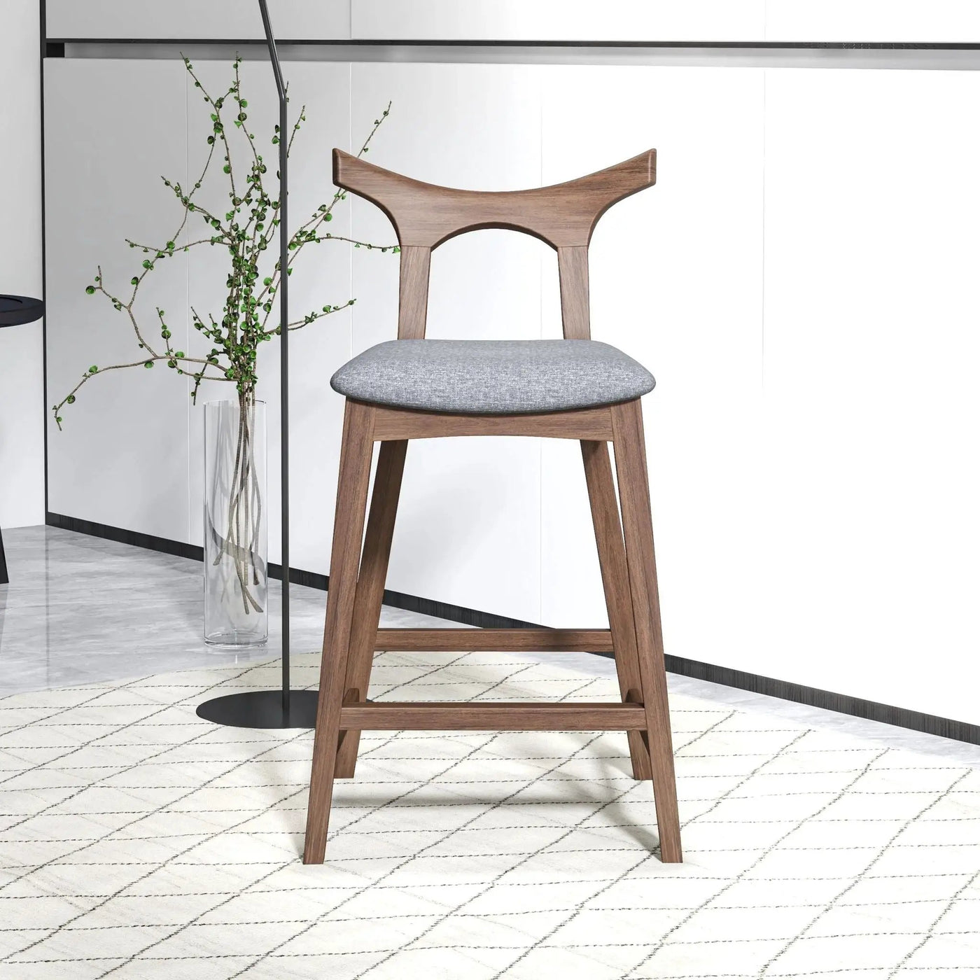 Hester - Upholstered, Square Bar Chair (Set of 2) by HouseOfZazla