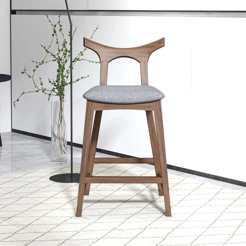 Hester - Upholstered, Square Bar Chair (Set of 2) by HouseOfZazla