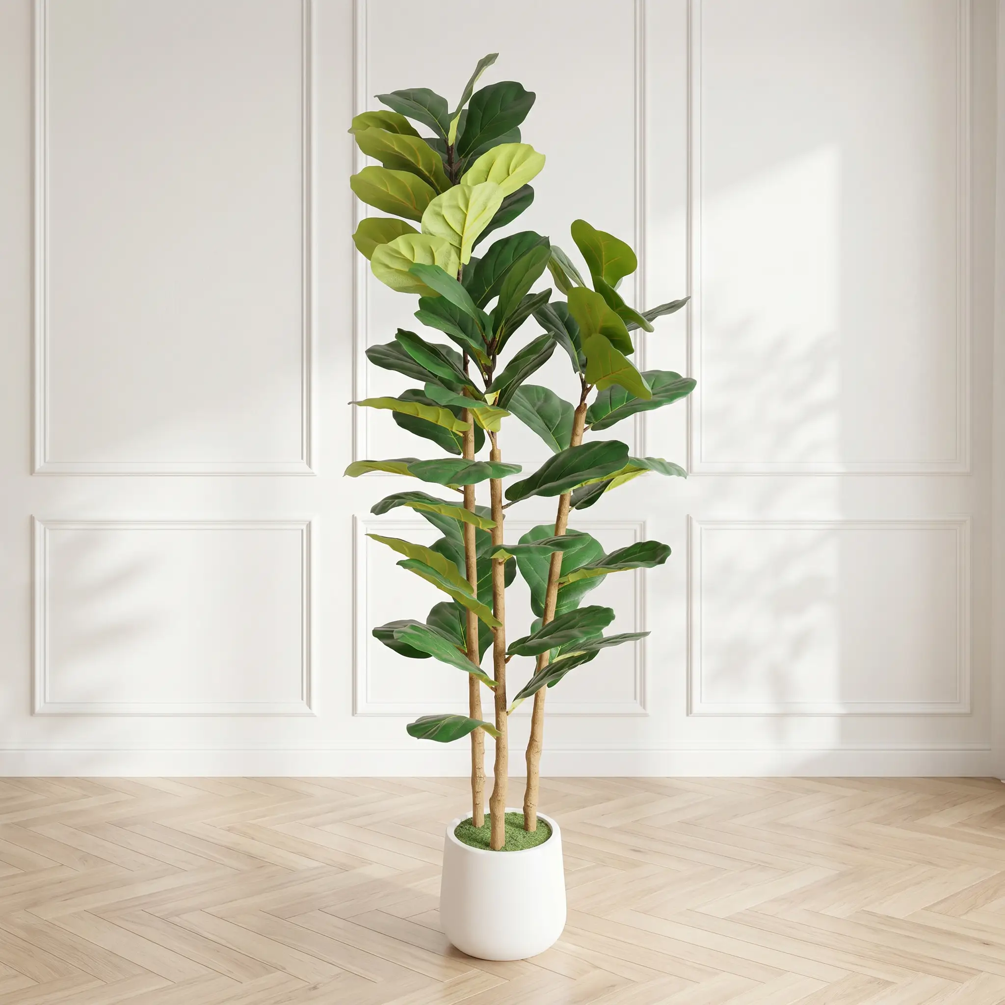 5.2FT Artificial Fiddle Leaf Fig Tree With Decorative Pot by HouseOfZazla