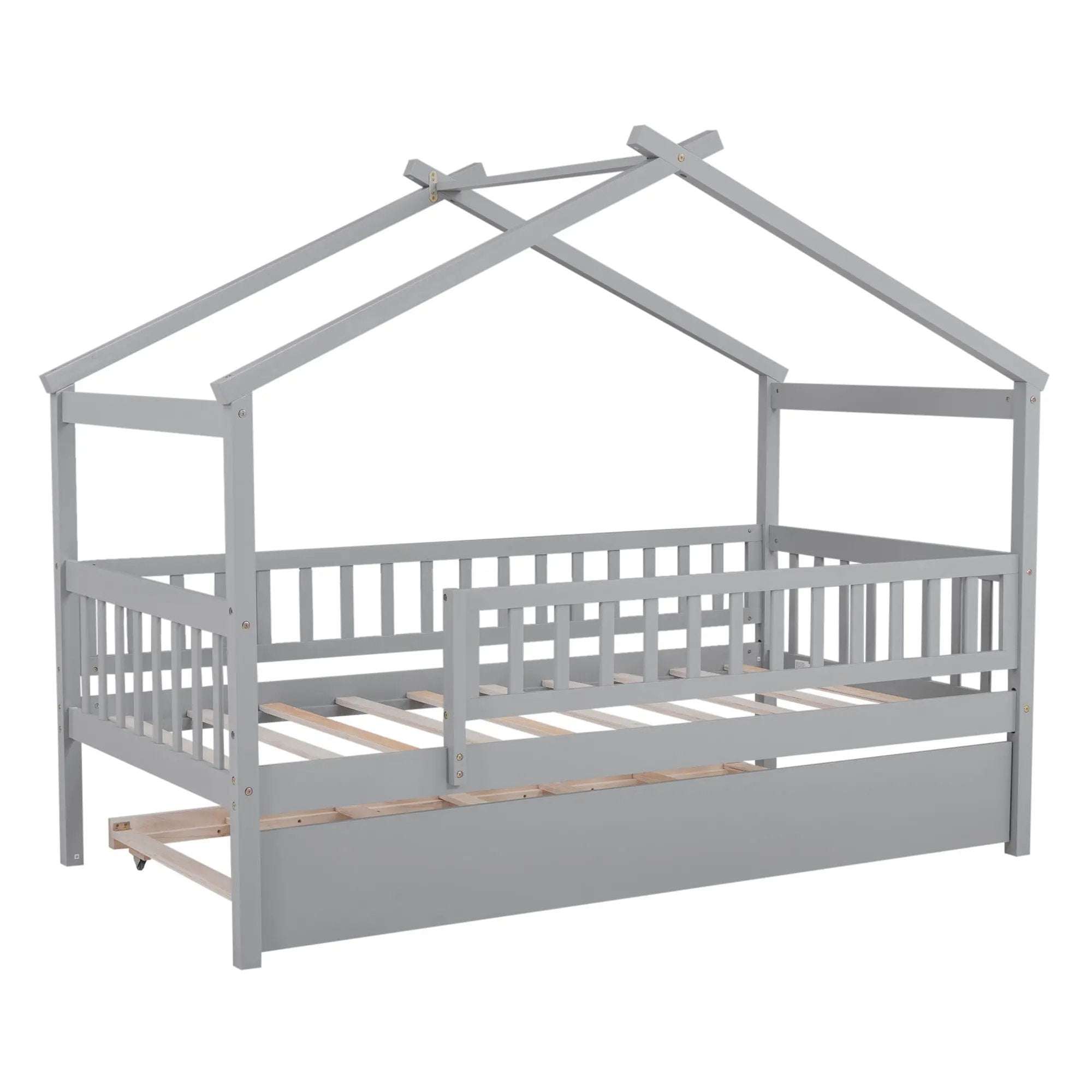 Creativity House Bed With Twin Size Trundle by HouseOfZazla