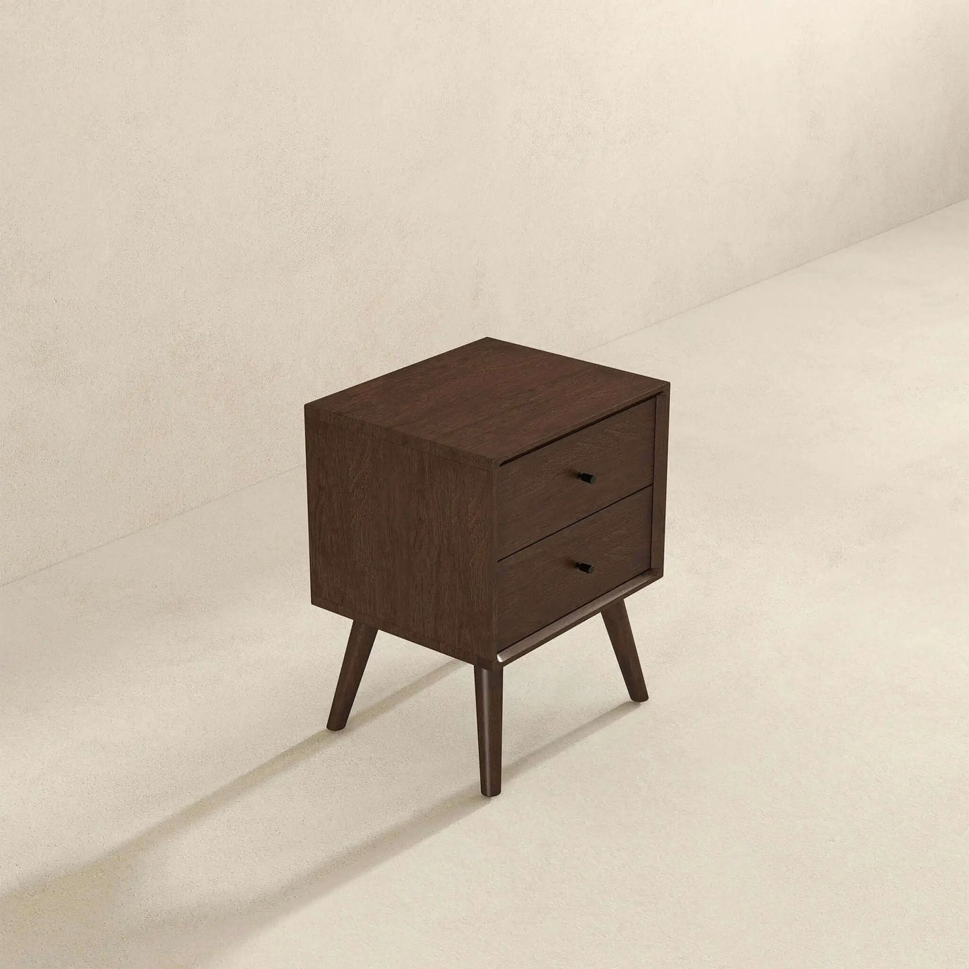 Caroline - Mid-Century Modern Style Night Stand 2 Drawer by HouseOfZazla