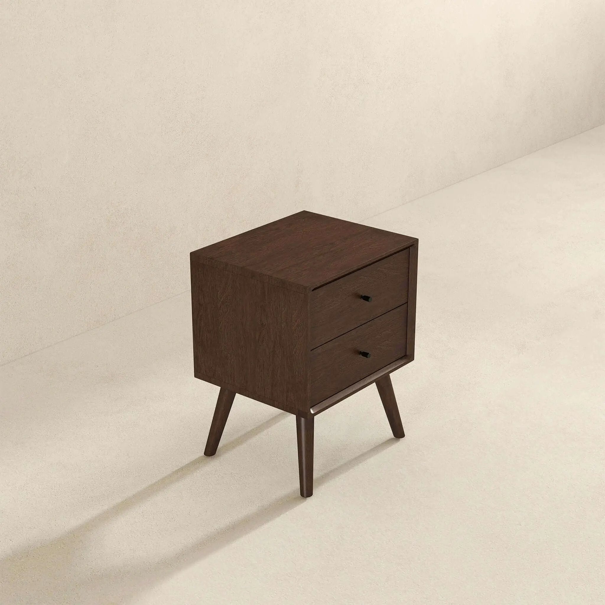 Caroline - Mid-Century Modern Style Night Stand 2 Drawer by HouseOfZazla